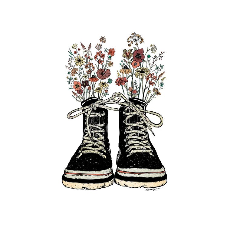 Floral Hiking Boots