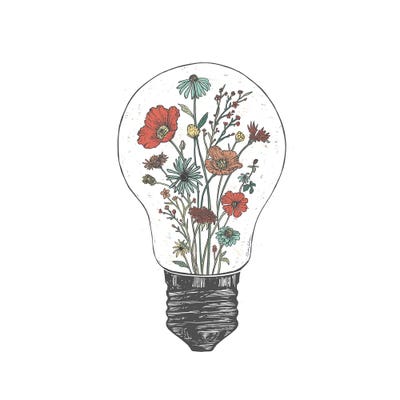 Floral Lightbulb by Kaari Selven canvas print