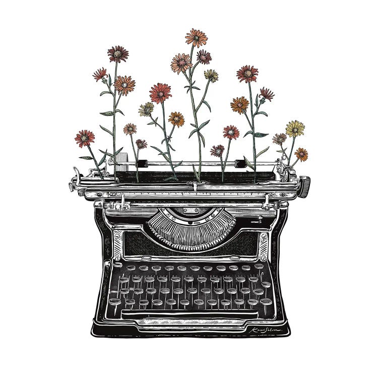 Floral Typewriter II