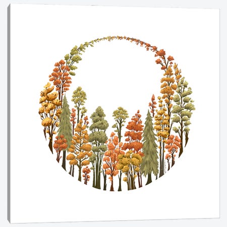 Autumn Forest Ring Canvas Print #KSI2} by Kaari Selven Canvas Art
