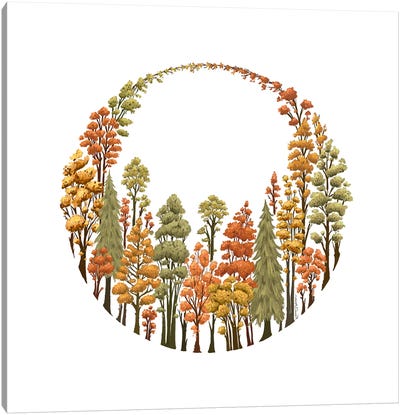Autumn Forest Ring Canvas Art Print - Kaari Selven