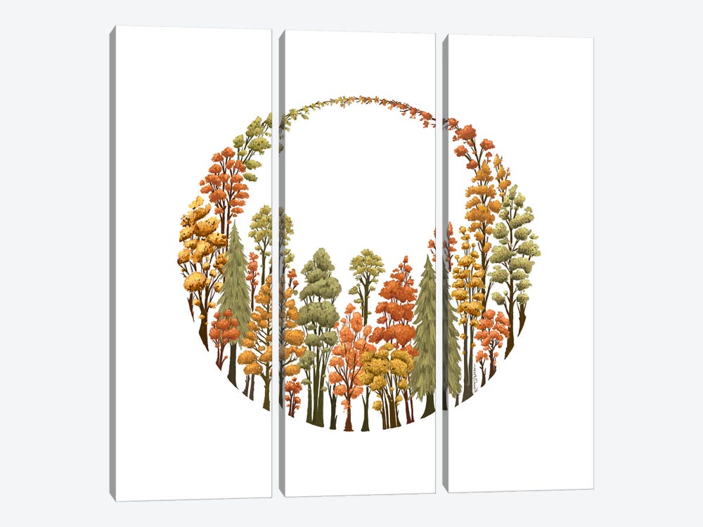 Autumn Forest Ring by Kaari Selven 3-piece Canvas Wall Art