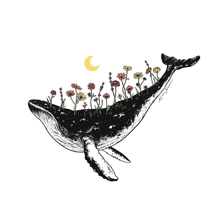 Floral Whale by Kaari Selven wall art