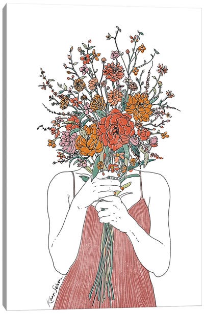 Flower Face Canvas Art Print - Kaari Selven