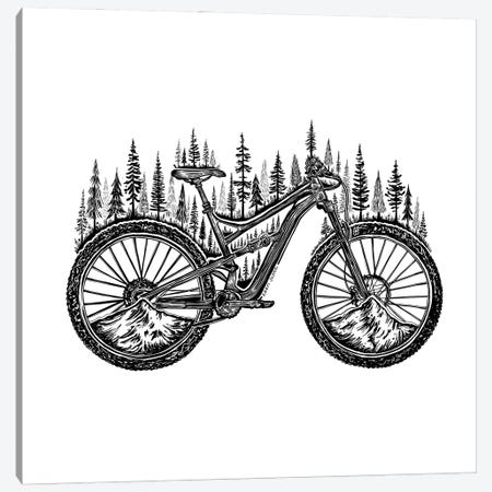 Forested Bicycle Canvas Print #KSI34} by Kaari Selven Canvas Art