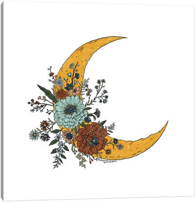 Lunar Bloom Canvas Art Print - Mysticism