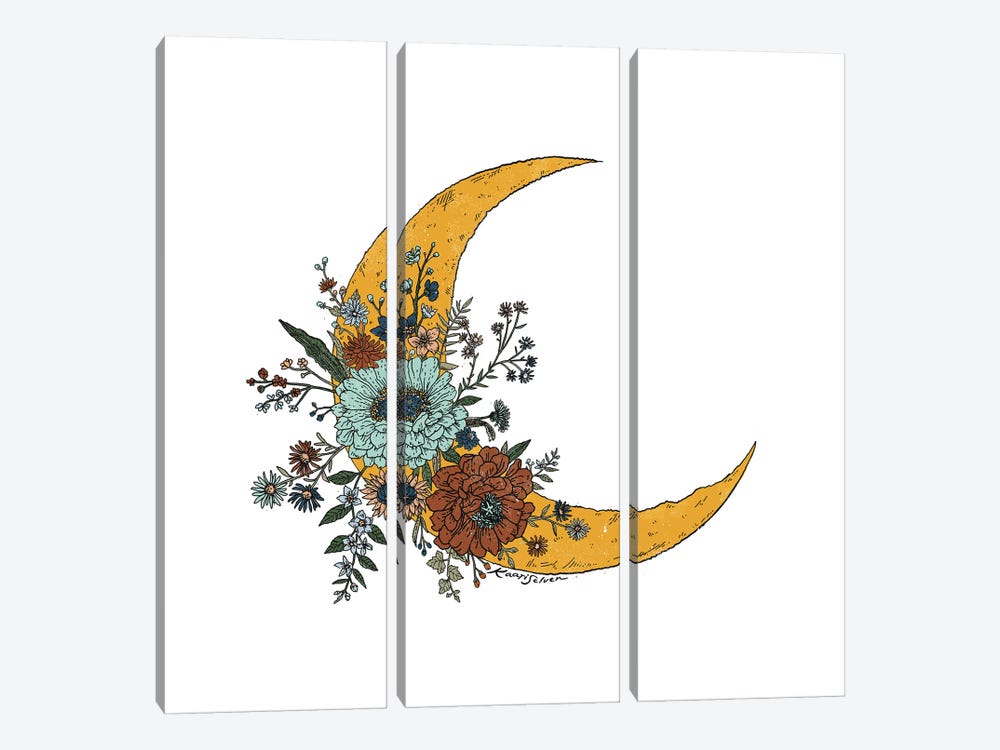 Lunar Bloom by Kaari Selven 3-piece Canvas Print