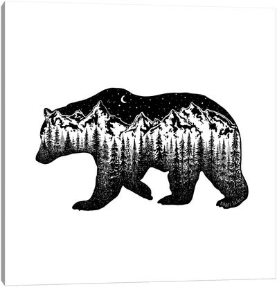 Mountain Bear Canvas Art Print - Kaari Selven