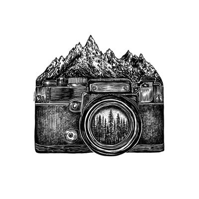 Mountain Camera by Kaari Selven canvas print