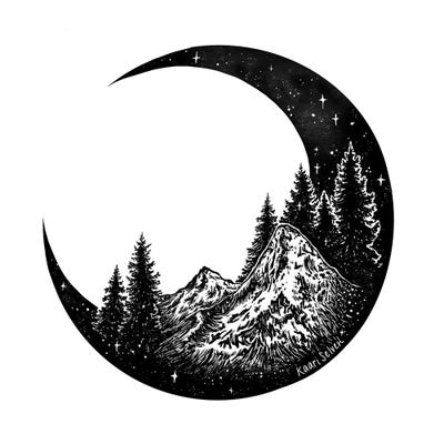 Mountain Moon by Kaari Selven art print