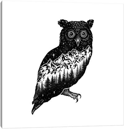 Mountain Owl Canvas Art Print - Kaari Selven