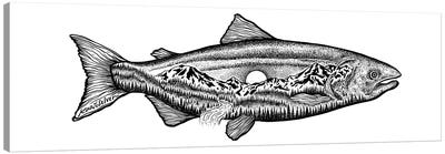 Mountain Salmon Canvas Art Print - Kaari Selven