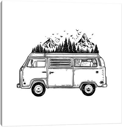 Mountain Van Canvas Art Print - Volkswagen