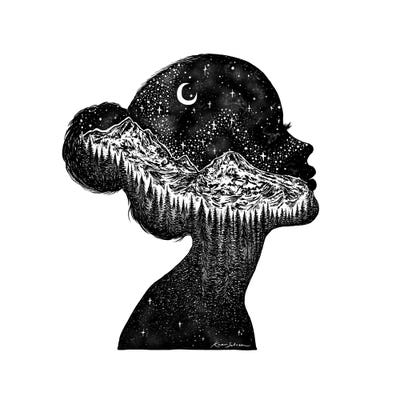 Mountainouss Silhouette by Kaari Selven multi panel art