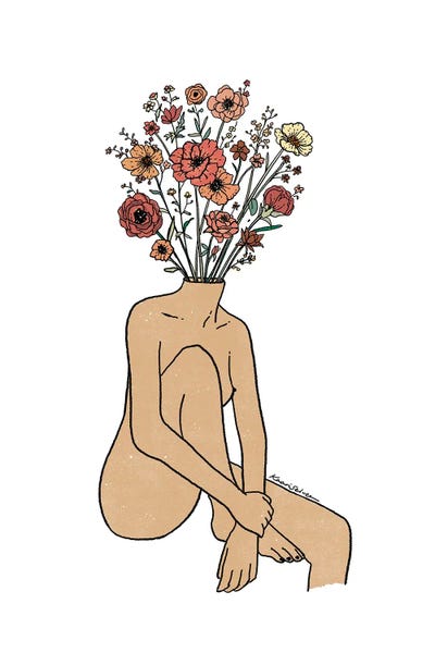 Posy Head by Kaari Selven canvas print