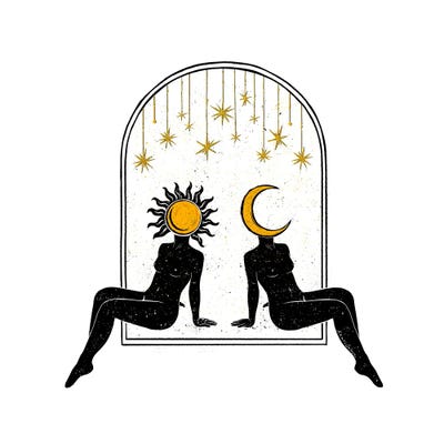 Sun To My Moon by Kaari Selven framed canvas print