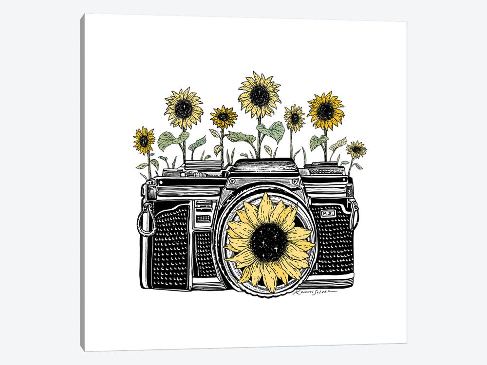 Sunflower Camera In Color by Kaari Selven 1-piece Canvas Print