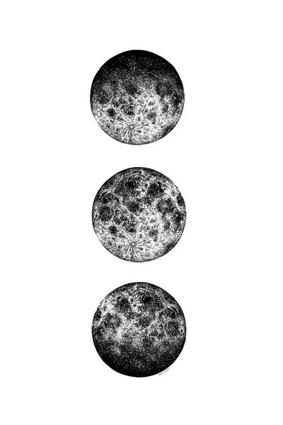 Three Moon Phases by Kaari Selven art print