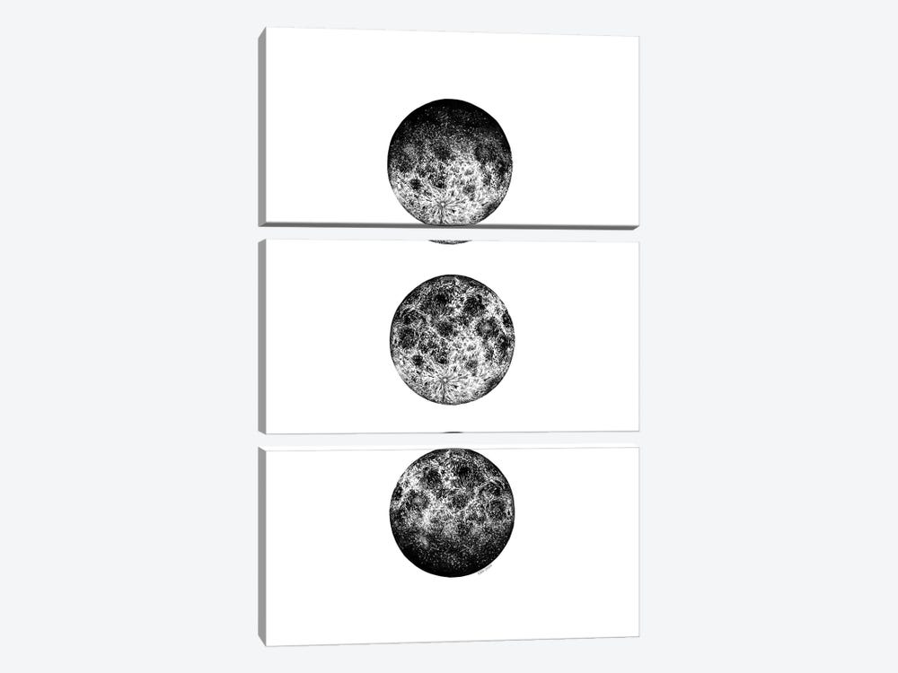 Three Moon Phases by Kaari Selven 3-piece Art Print
