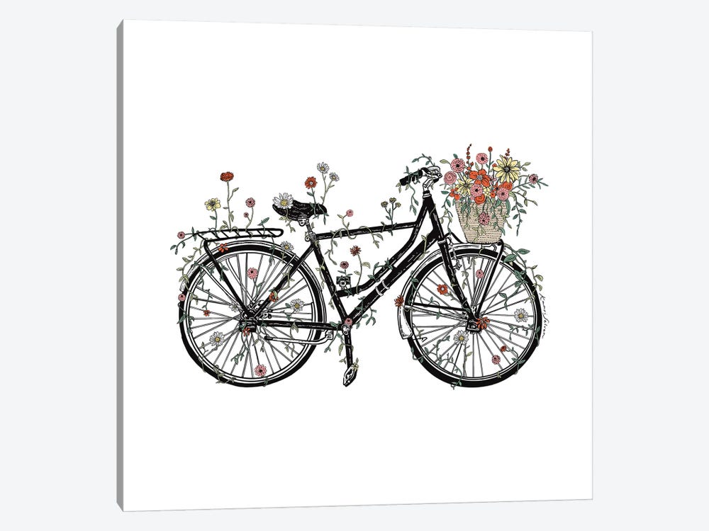 Bicycle Blossoms by Kaari Selven 1-piece Canvas Print