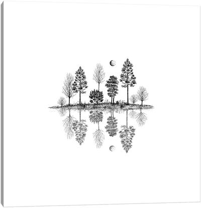 Tree Reflections Canvas Art Print - Kaari Selven
