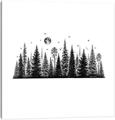 Treescape Line Canvas Art Print - Kaari Selven
