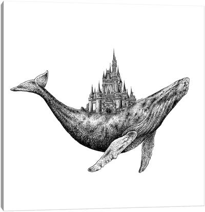 Whale Castle Canvas Art Print - Humpback Whale Art