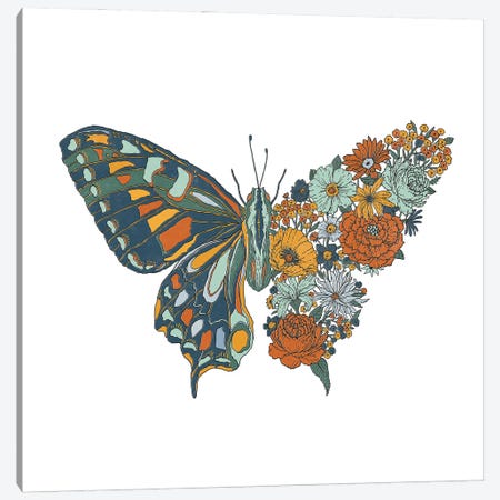 Blooming Butterfly Canvas Print #KSI8} by Kaari Selven Canvas Art