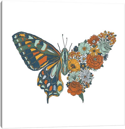 Blooming Butterfly Canvas Art Print