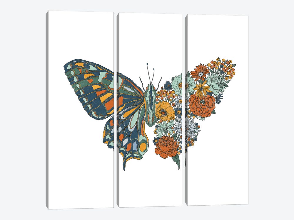Blooming Butterfly by Kaari Selven 3-piece Canvas Artwork