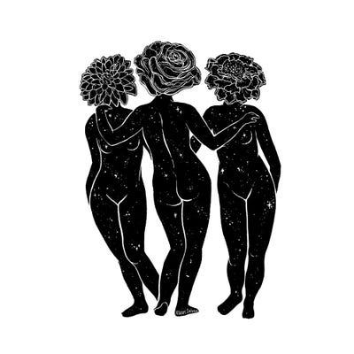 Blooming Graces by Kaari Selven multi panel art