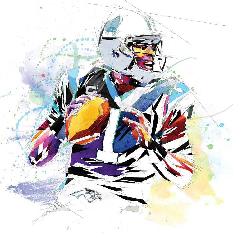 Cam Newton by Katia Skye wall art