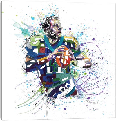 Carson Wentz Canvas Art Print - Football Art