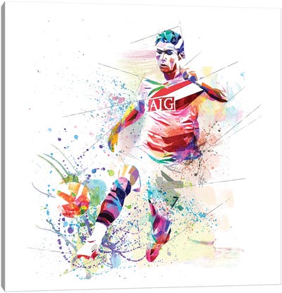 Cristiano Ronaldo Canvas Art Print - Katia Skye