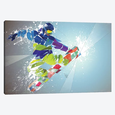 Snowboarding Canvas Print #KSK16} by Katia Skye Canvas Wall Art