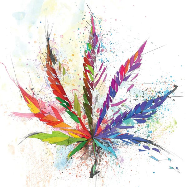 Hobbies & Lifestyles: Cannabis Leaf by Katia Skye