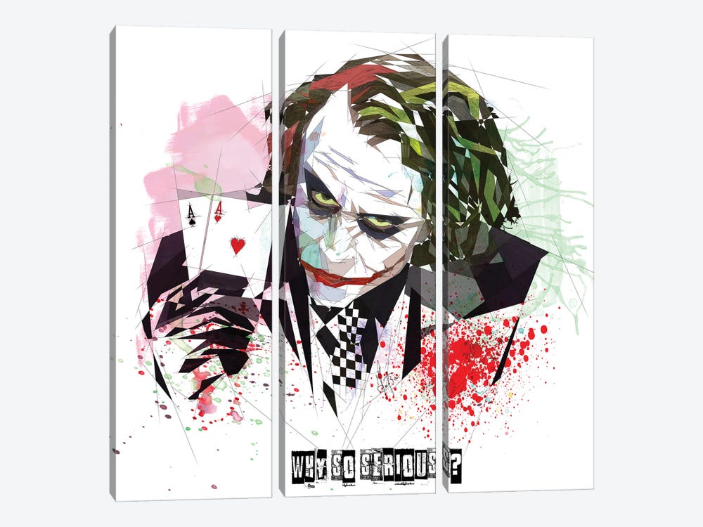 Joker by Katia Skye 3-piece Canvas Art Print