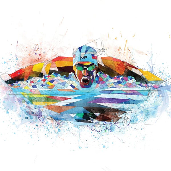Colorburst: Michael Phelps by Katia Skye