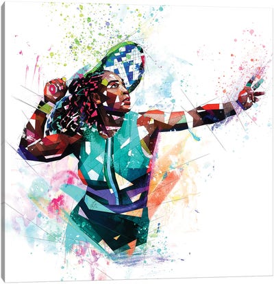 Serena Williams Canvas Art Print - Human & Civil Rights Art