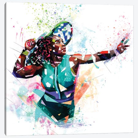 Serena Williams Canvas Print #KSK34} by Katia Skye Canvas Artwork