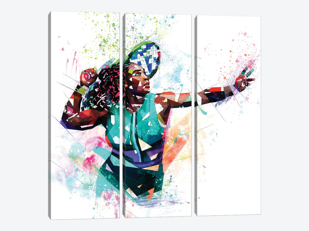 Serena Williams by Katia Skye 3-piece Canvas Wall Art