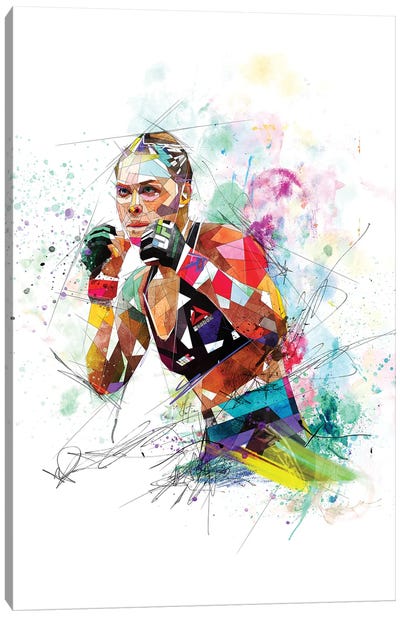 Ronda Rousey Canvas Art Print - Boxing Art