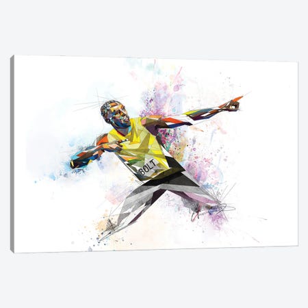 Usain Bolt Canvas Print #KSK39} by Katia Skye Art Print