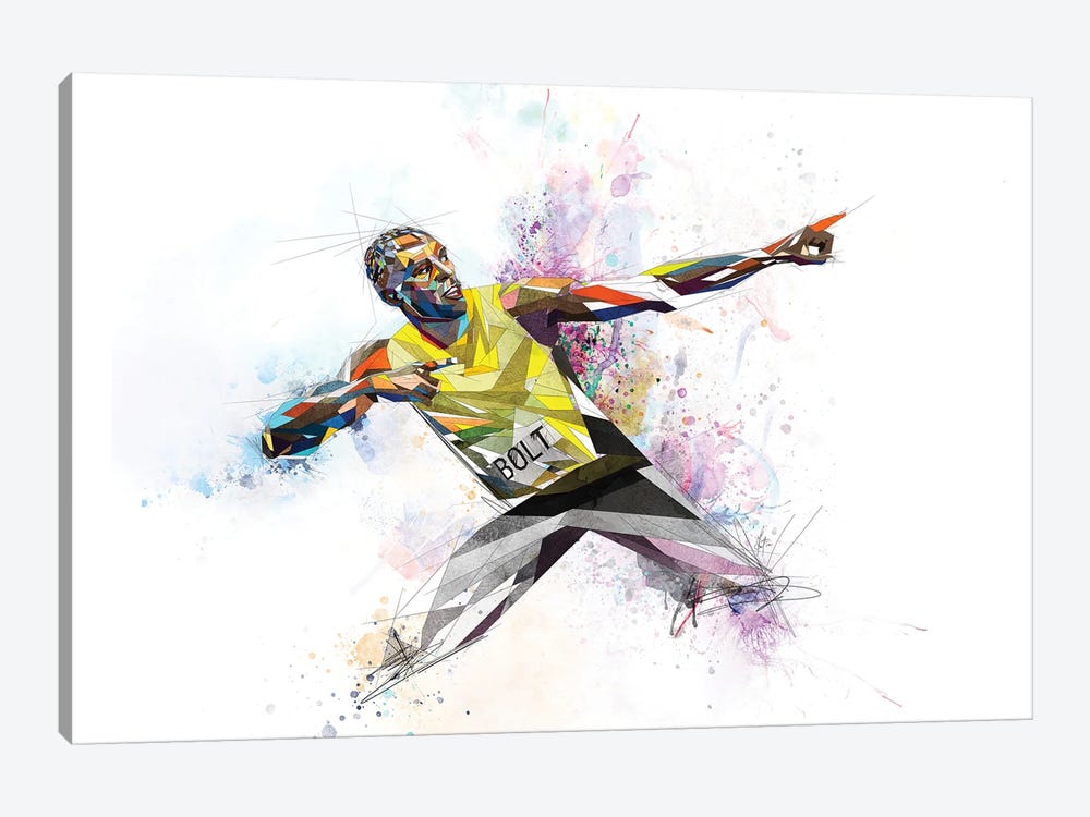 Usain Bolt by Katia Skye 1-piece Canvas Print