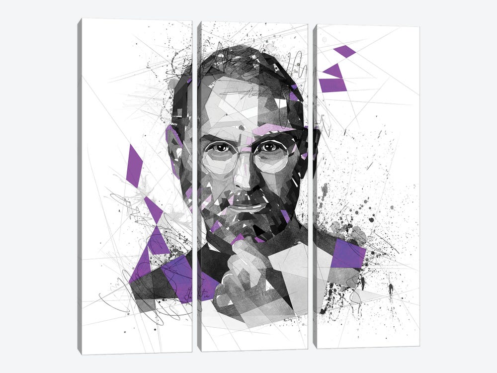 Steve Jobs by Katia Skye 3-piece Canvas Print