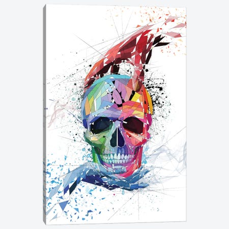 Skull With Hands Canvas Print #KSK56} by Katia Skye Canvas Artwork