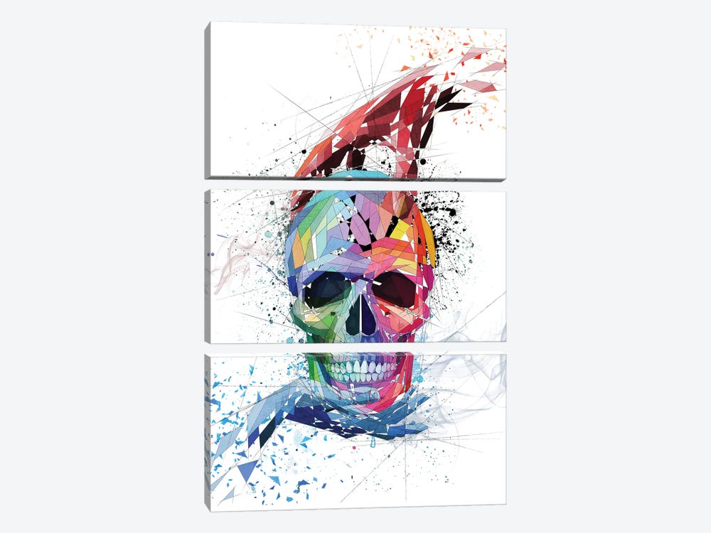 Skull With Hands by Katia Skye 3-piece Canvas Wall Art