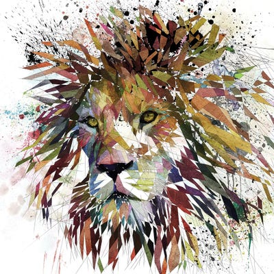 Lion Nature by Katia Skye metal wall art