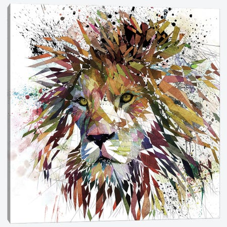 Lion Nature Canvas Print #KSK61} by Katia Skye Canvas Wall Art