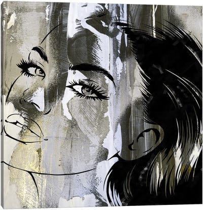 Face In The Wall II Canvas Art Print - Karen Smith